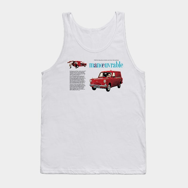 FORD ANGLIA VAN - advert Tank Top by Throwback Motors